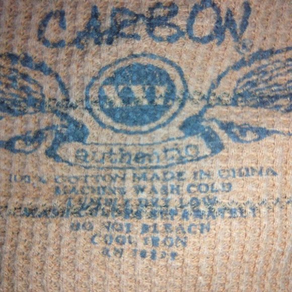 Carbon Orange Henley Men's XXL Long Sleeve Button Serpent Print - Picture 5 of 7